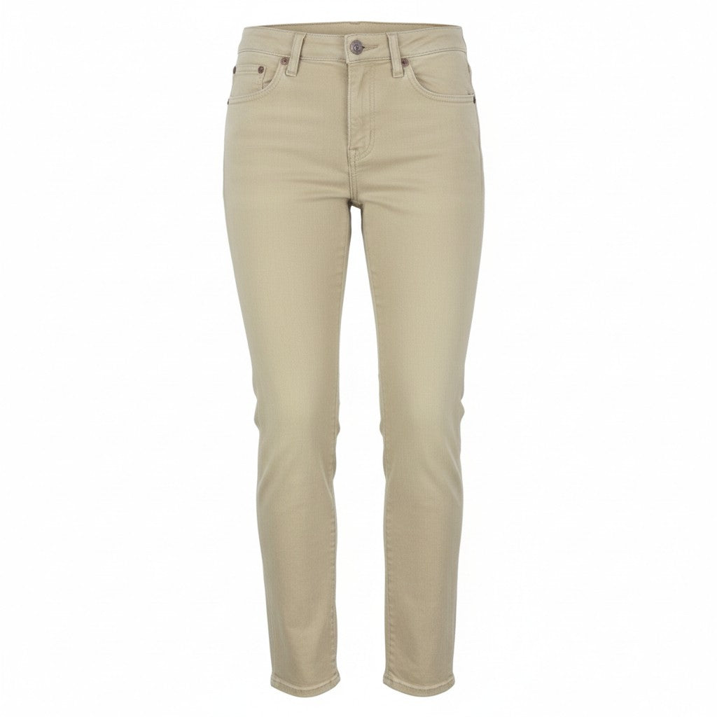 R13 Women Jeans W28 Beige Faded Stretch Cropped Ankle Zipper