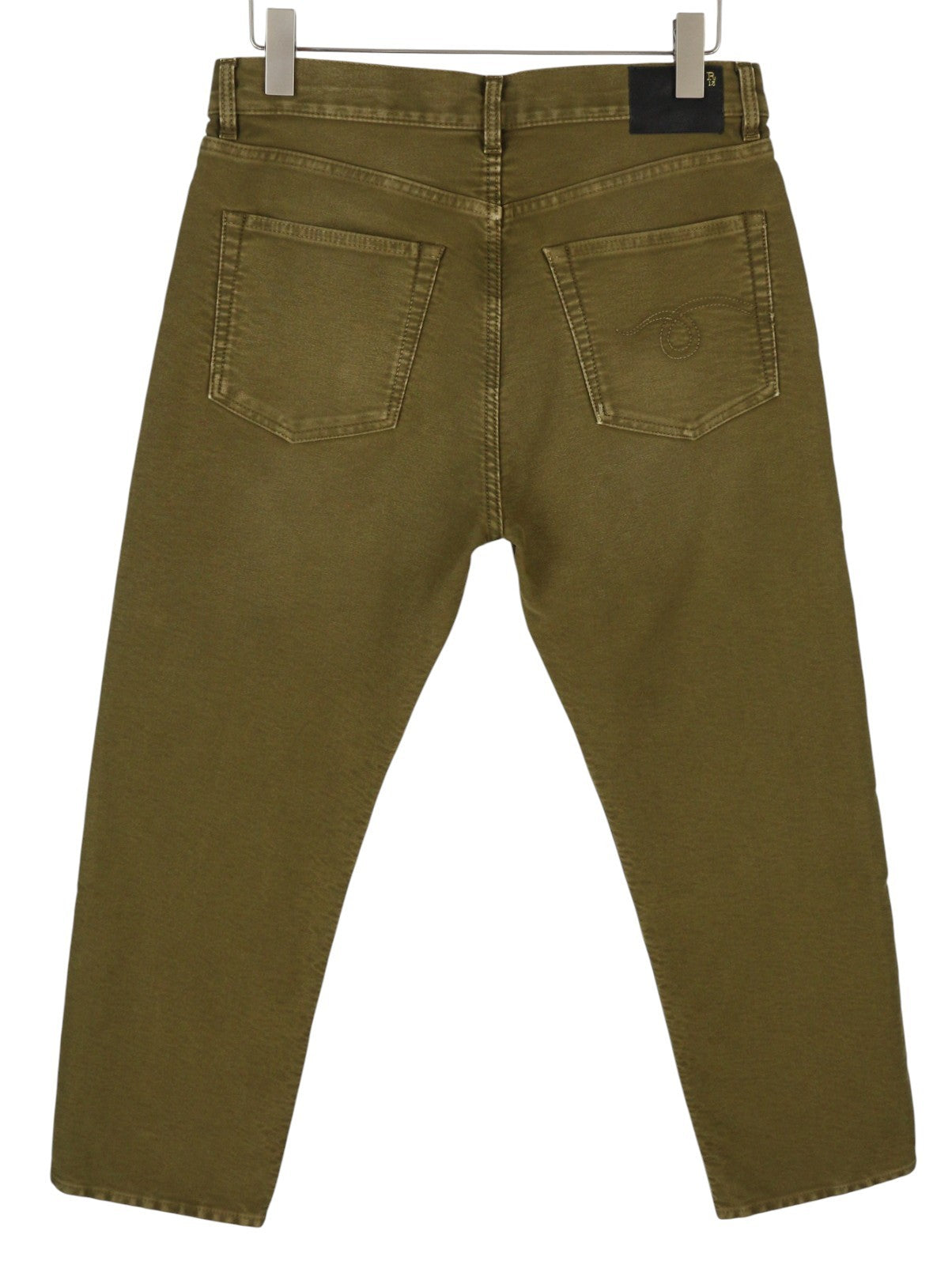 R13 Boyfriend Women Jeans 28 Olive Dyed Moleskin Zip Detail FW25 RRP790