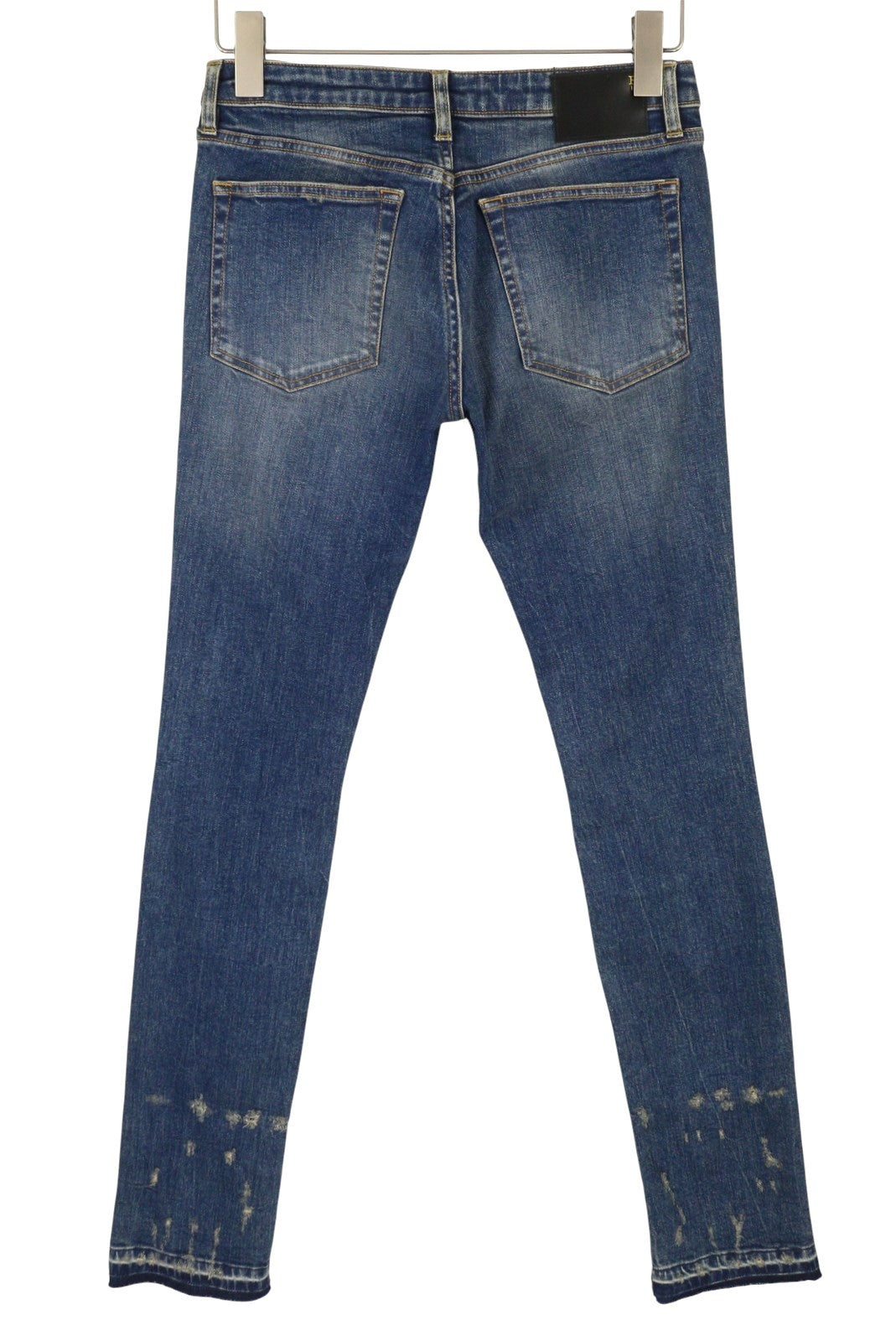 R13 Kate Skinny Women Jeans 27 Let Down Hem Kinsley Distressed Blue