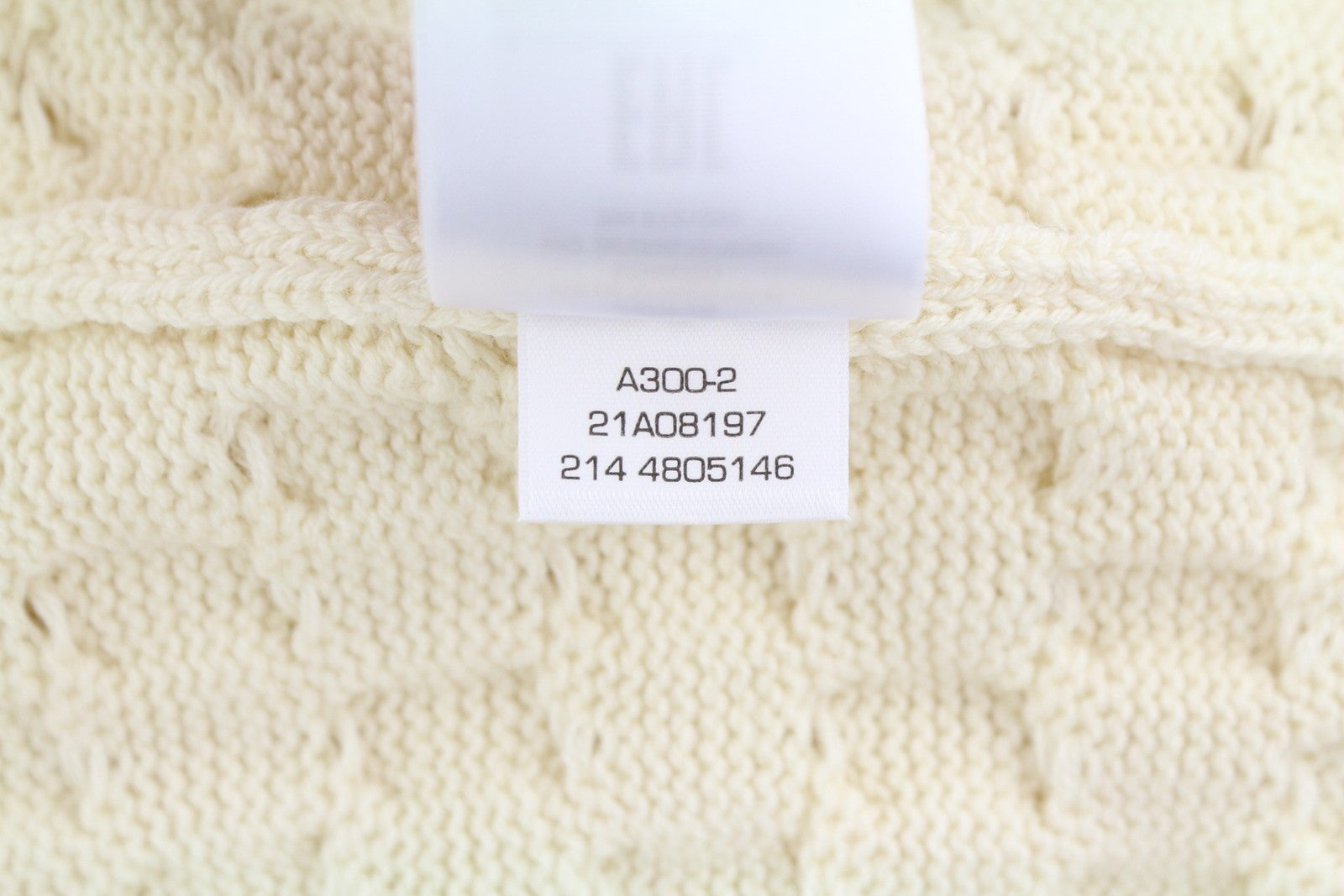 GANT Cable Structure C-Neck Women Jumper L Cream Wool Blend Knit