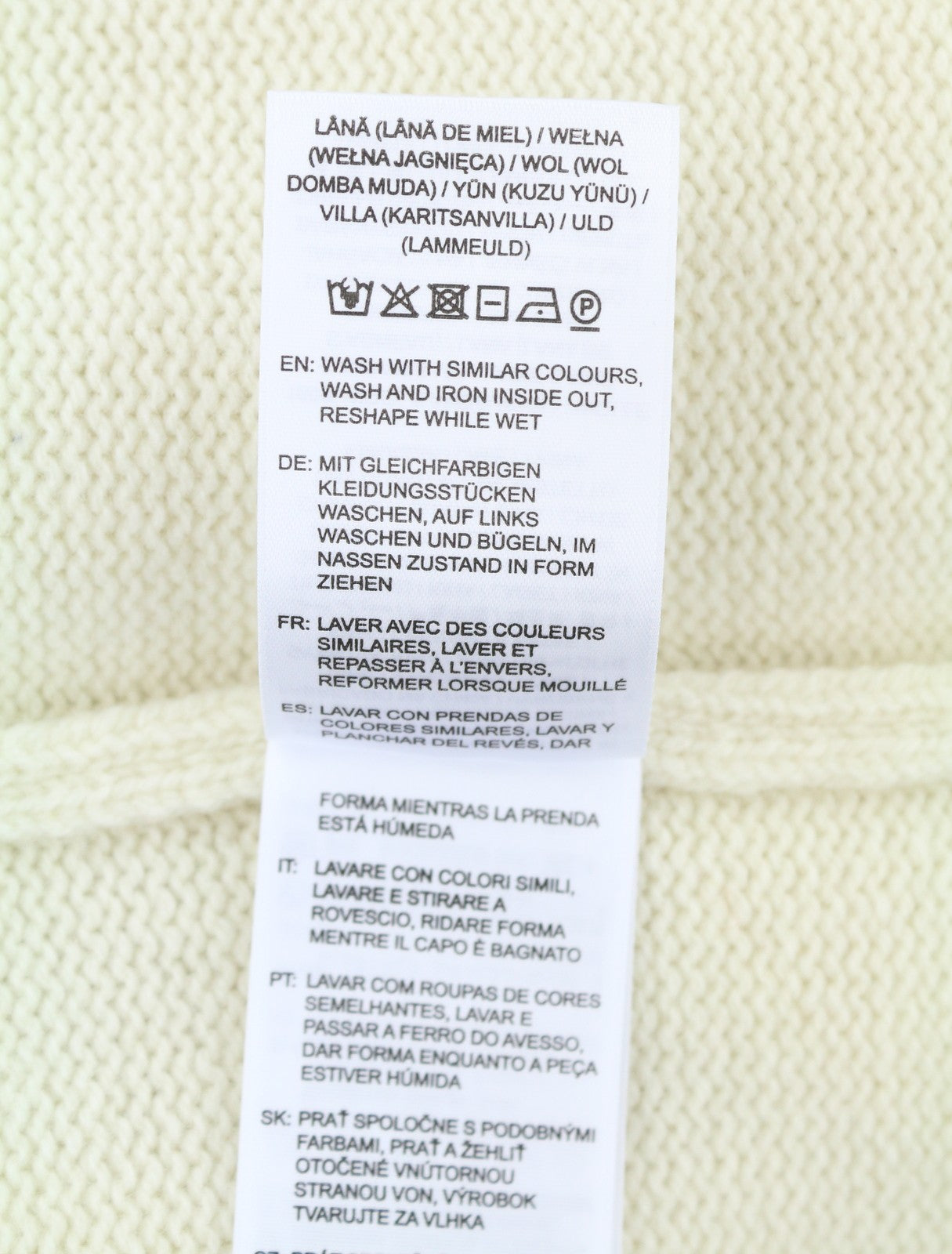 GANT Tag Wool Turtleneck Men Jumper L Cream Lambswool Knit