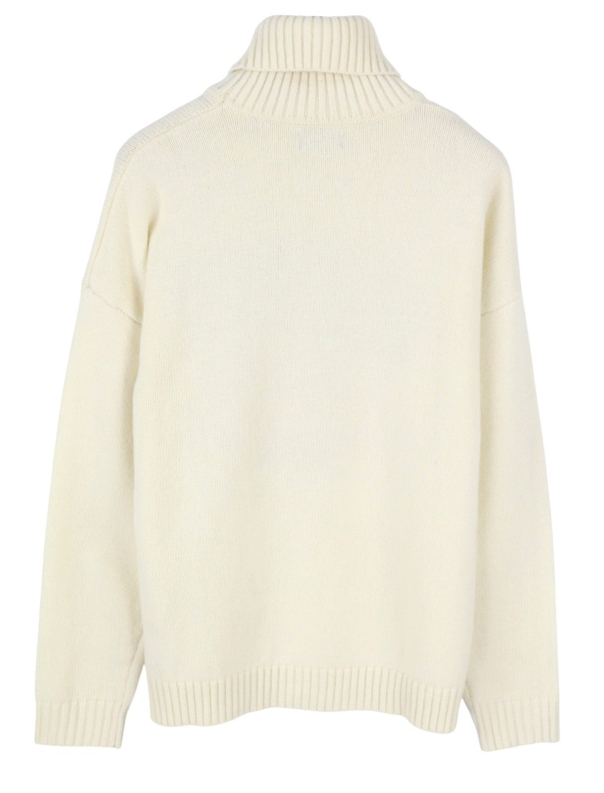 GANT Tag Wool Turtleneck Men Jumper L Cream Lambswool Knit