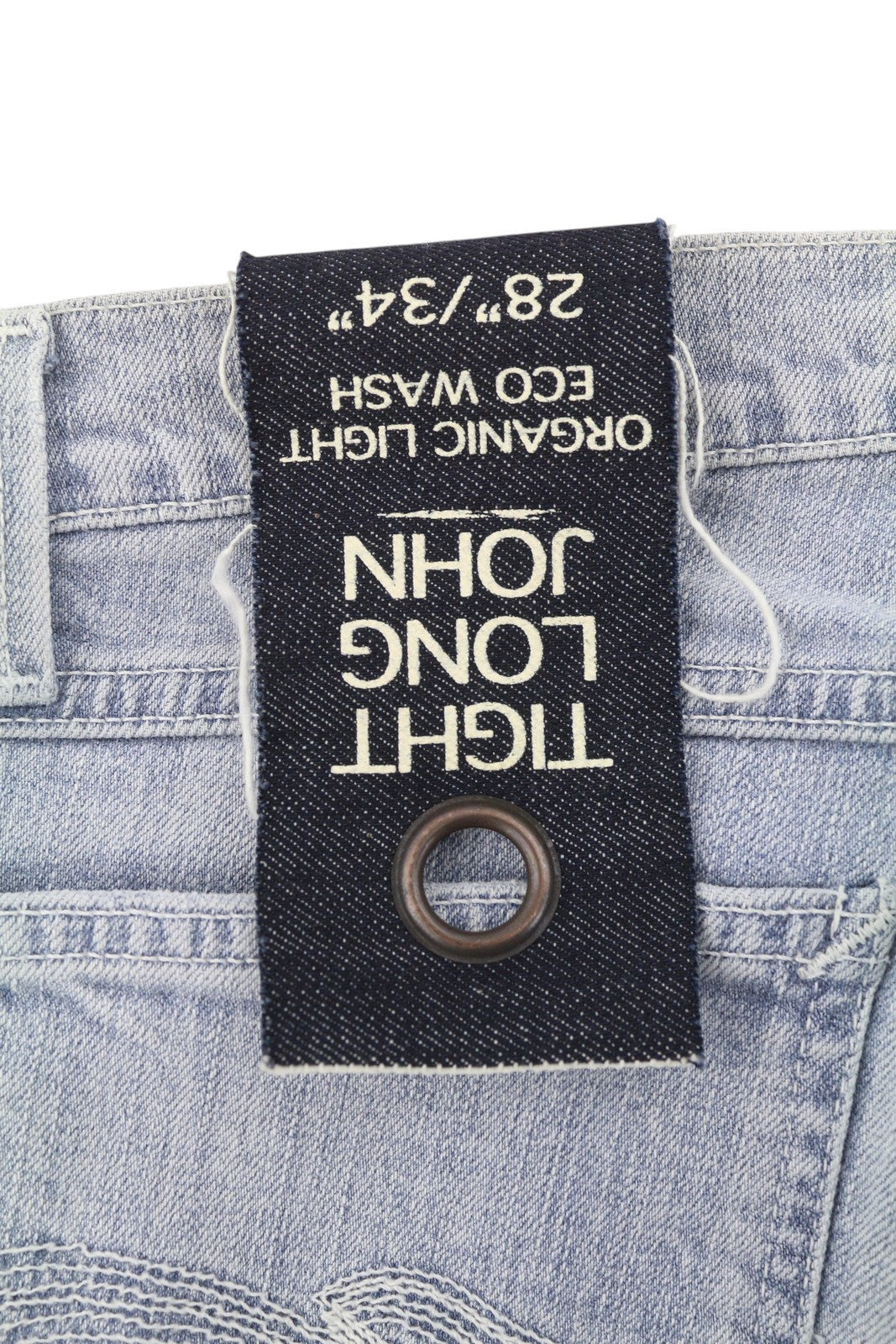 NUDIE JEANS Tight Long John Org Light Wash Men Jeans W28/L34 Blue