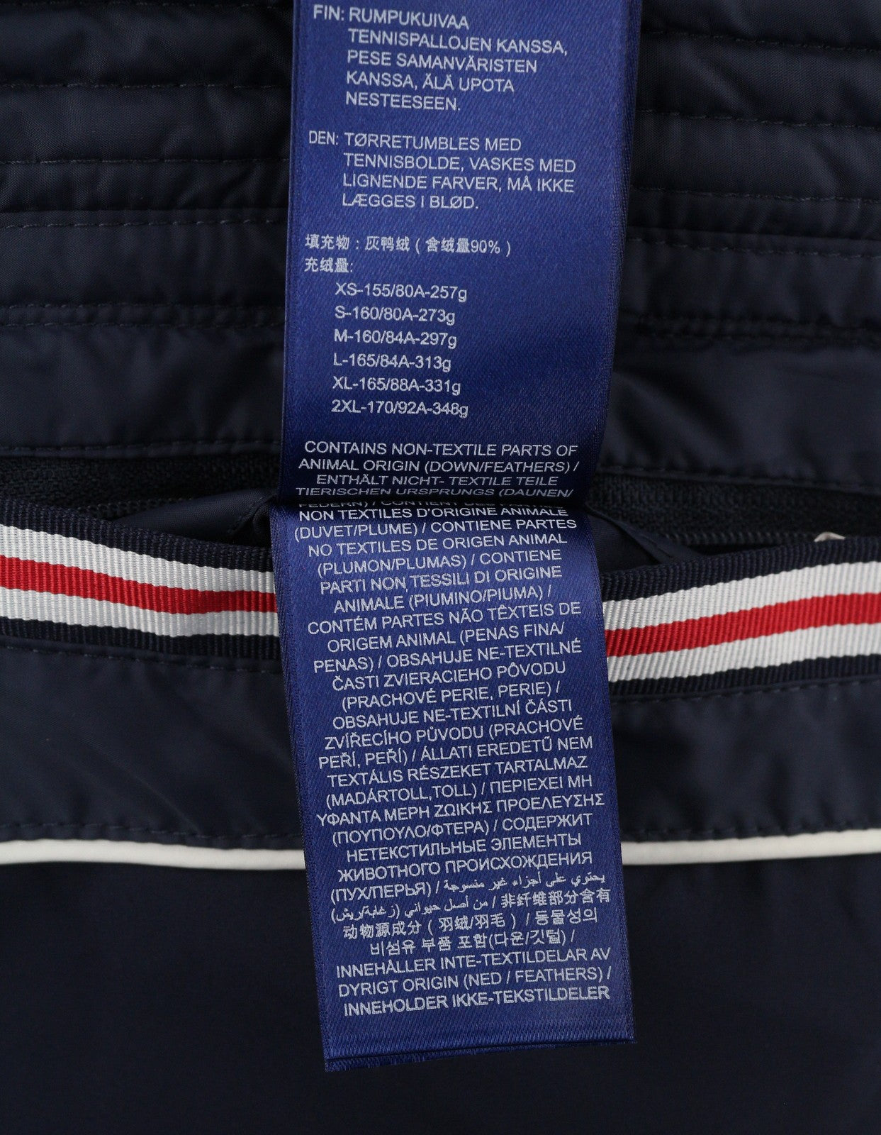 GANT Long Down Women Jacket XS Evening Blue Quilted Hooded Coat RRP299