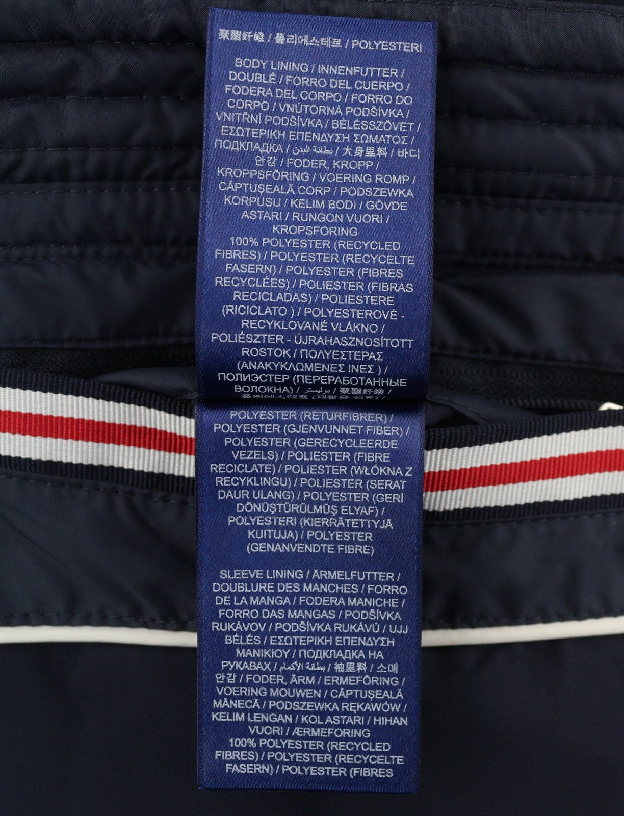GANT Long Down Women Jacket XS Evening Blue Quilted Hooded Coat RRP299