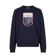 GANT X LE MANS C-Neck Men Sweatshirt 2XL Blue Logo