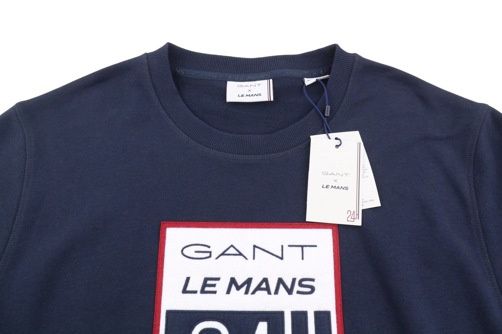 GANT X LE MANS C-Neck Men Sweatshirt 2XL Blue Logo