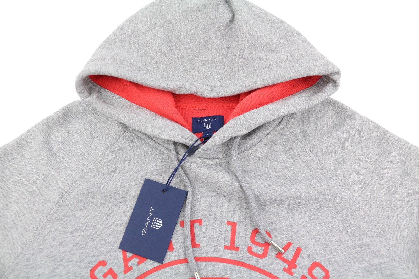 GANT Graphic Sweat Men Hoodie 2XL Grey Logo