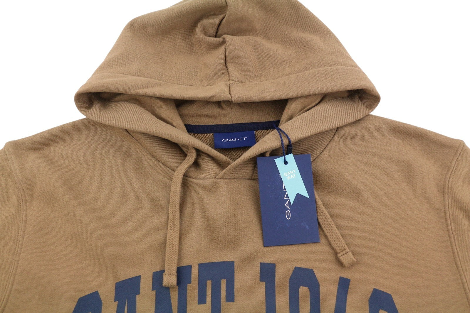 GANT MD Fall Men Hoodie L Walnut Cotton Logo