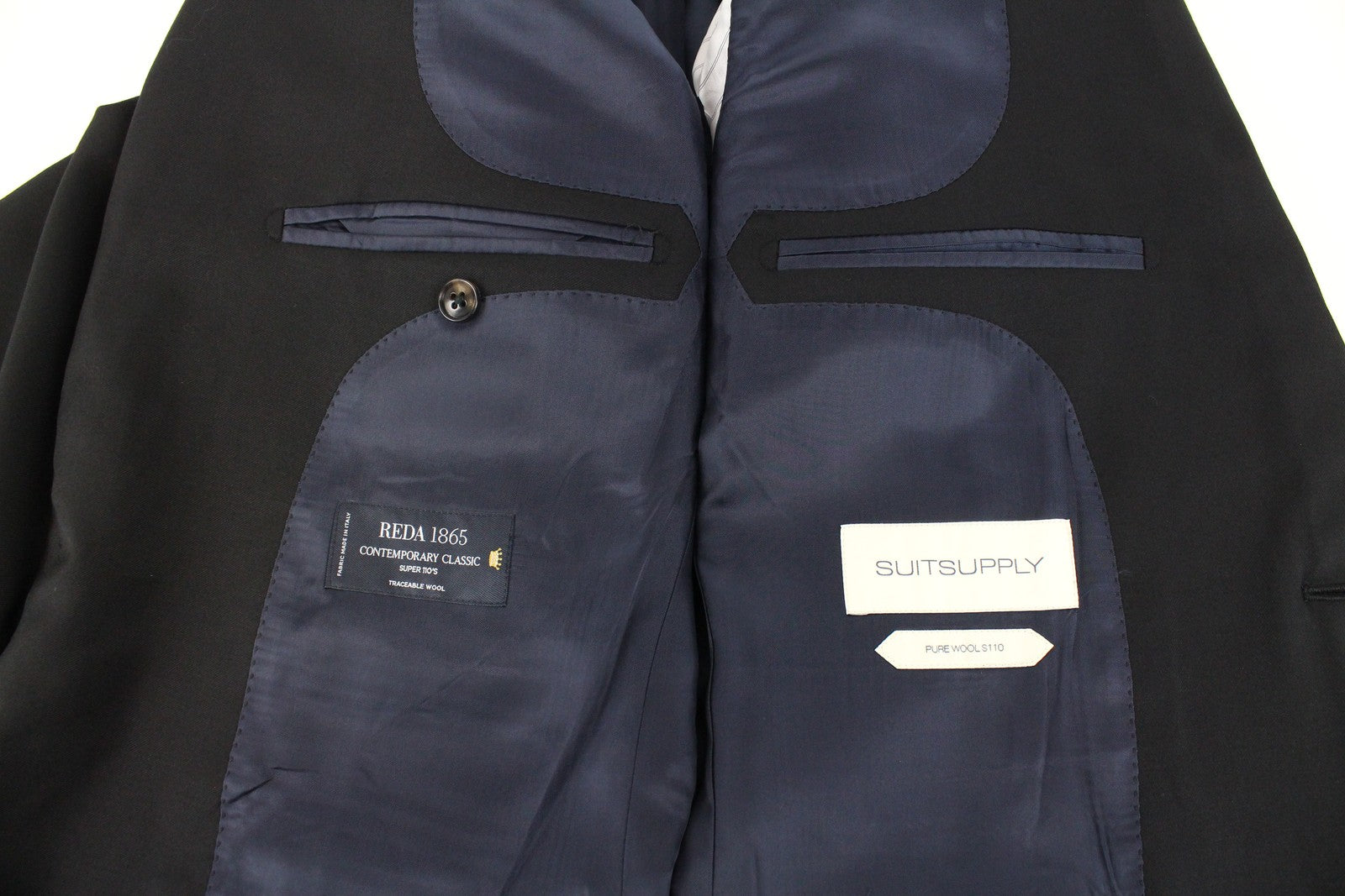 SUITSUPPLY Napoli Men Blazer UK42L Wool Super 110's Single-Breasted Vented Lined