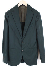 SUITSUPPLY La Spalla Men Blazer UK36L Green Wool Single-Breasted Notch Collared