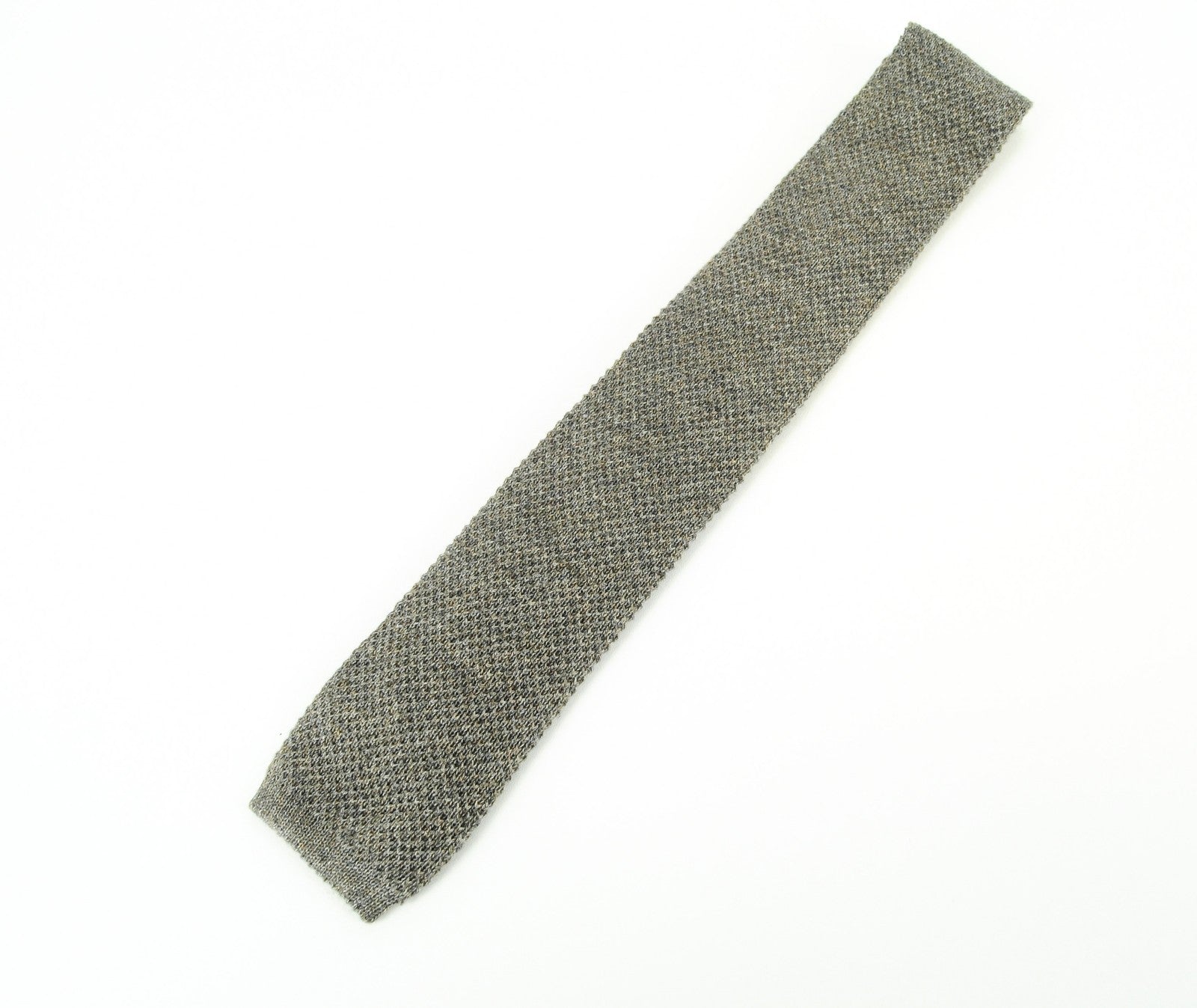 SUITSUPPLY Men Tie 146 x 5.5 cm Square-End Pure Cotton Brown Classic Formal