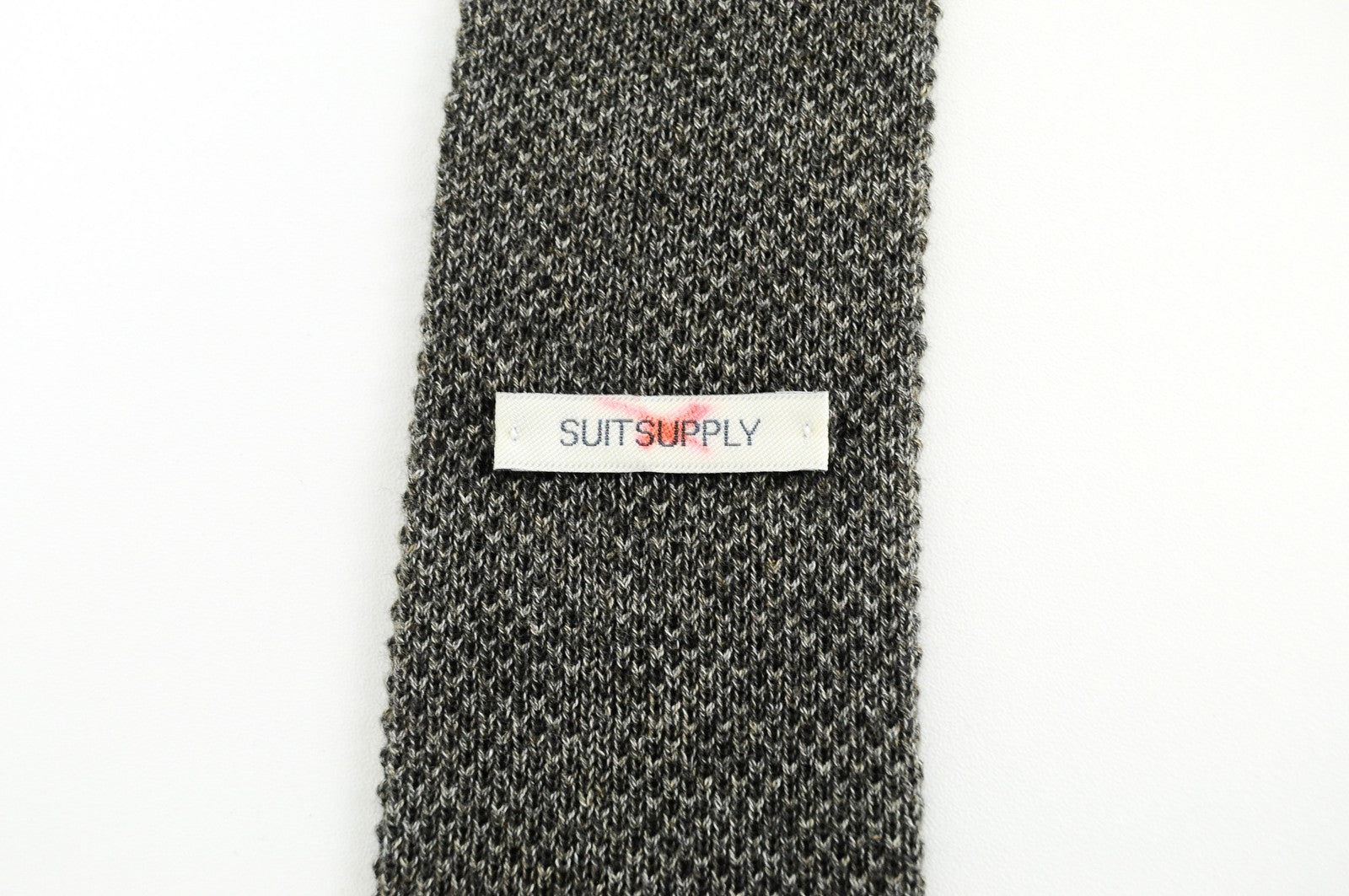 SUITSUPPLY Men Tie 146 x 5.5 cm Square-End Pure Cotton Brown Classic Formal