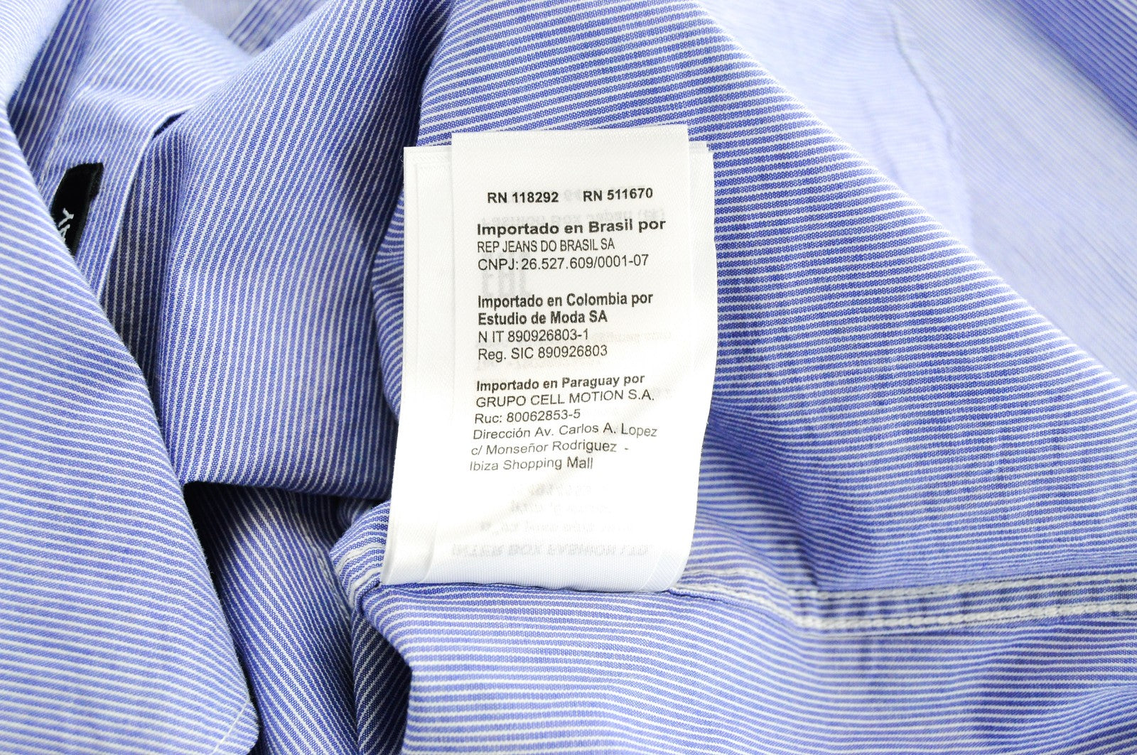 REPLAY Men Shirt S Formal Blue Pure Cotton Striped Long Sleeved Button-Up