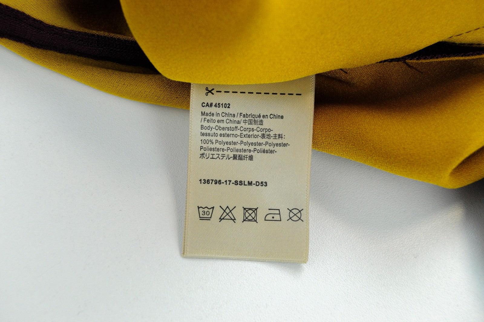 MAISON SCOTCH Women T-Shirt M Sleeveless Round Neck Pullover Yellow Lightweight