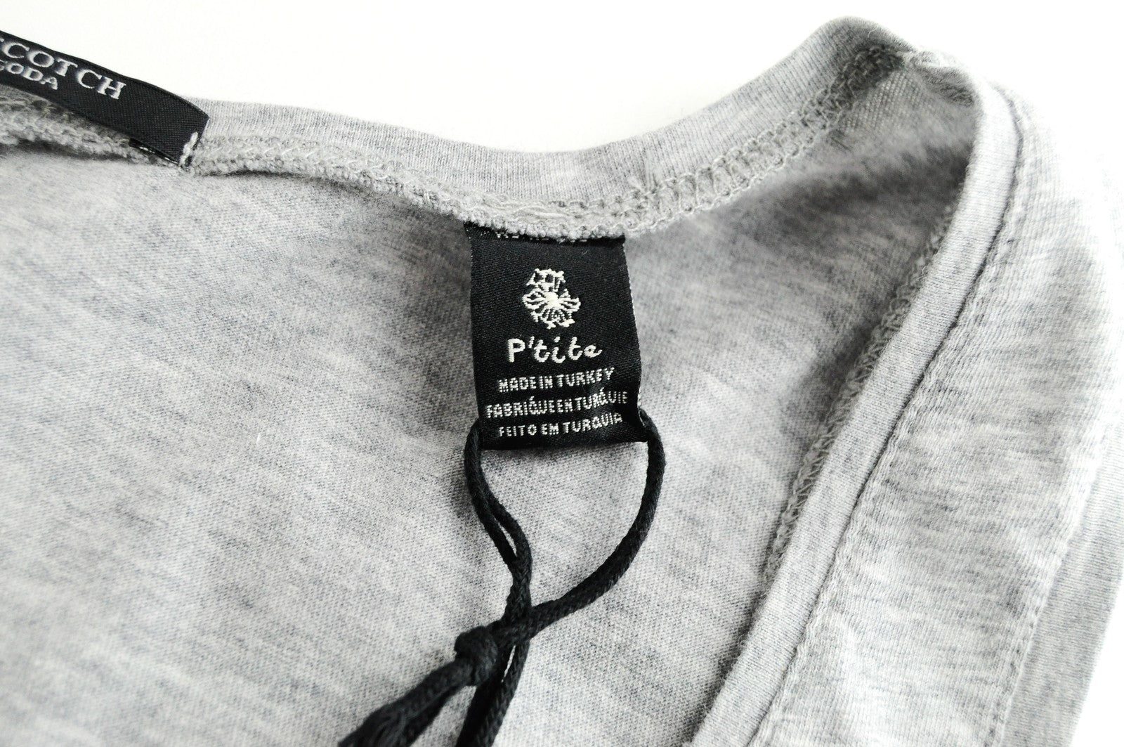 MAISON SCOTCH Women T-Shirt XS Grey Cotton Sleeveless Pullover Basic Tank Top