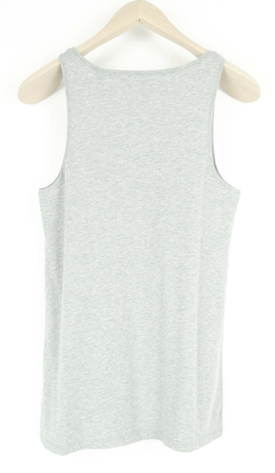 MAISON SCOTCH Women T-Shirt M Grey Cotton Sleeveless Round Neck Casual Tank Top