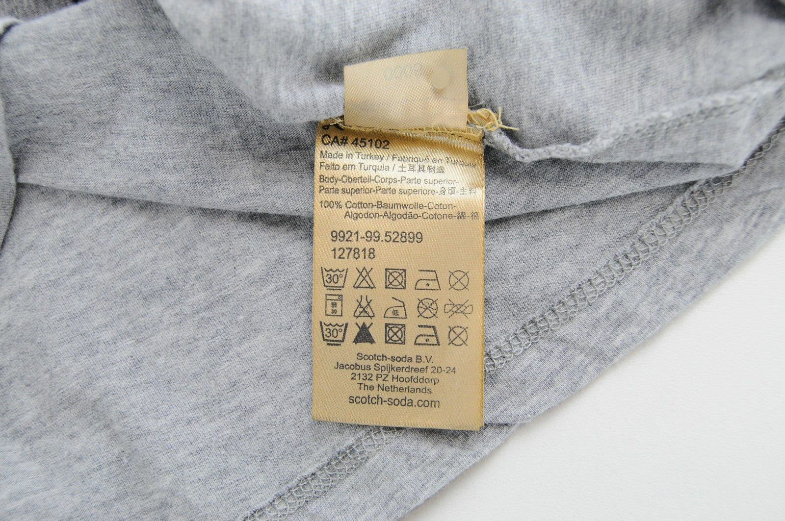 MAISON SCOTCH Women T-Shirt M Grey Cotton Sleeveless Round Neck Casual Tank Top
