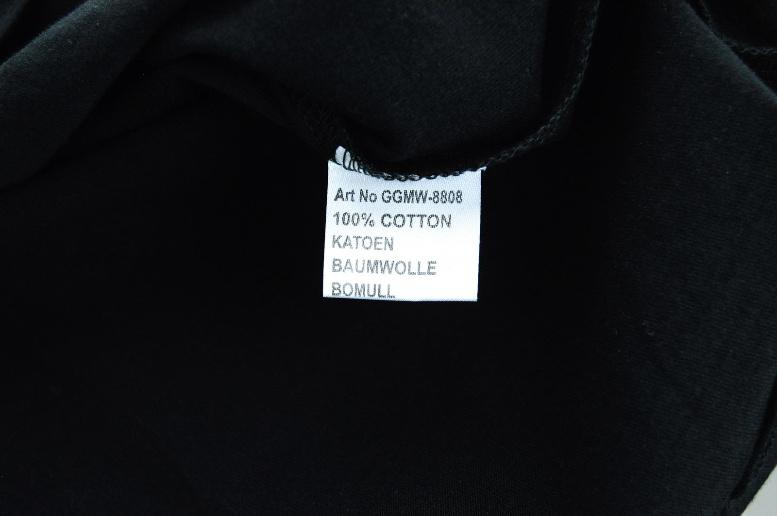 GOOD GENES Men T-Shirt L Black Pure Cotton Short Sleeved Logo Pull On