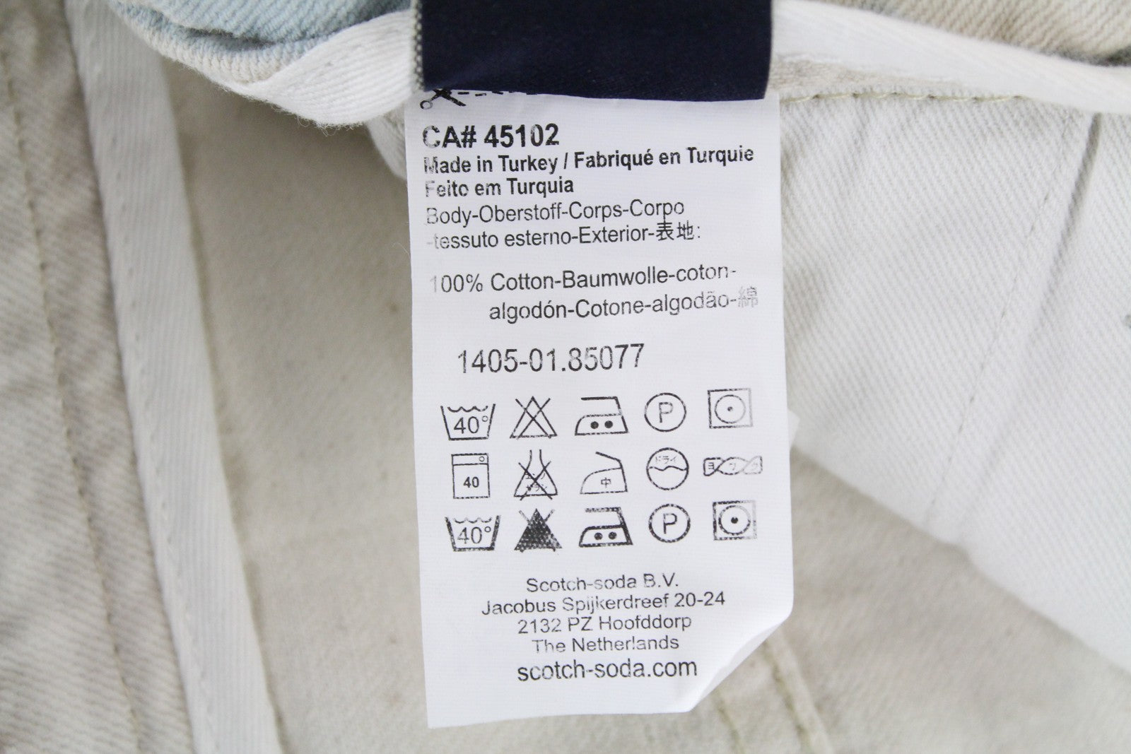 SCOTCH & SODA Stump Men Trousers W29 Grey Loose Taper Cotton Military Patterned