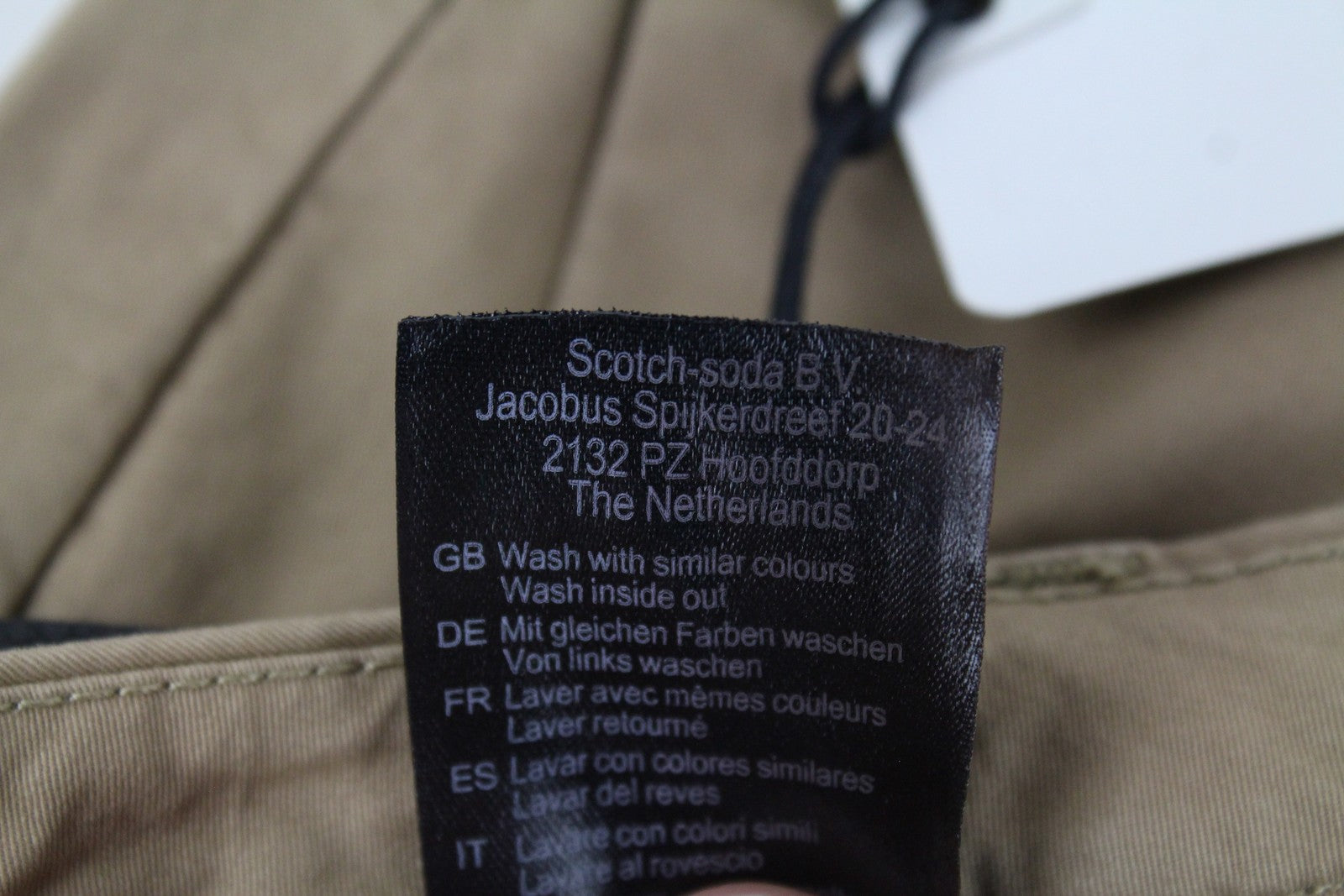 MAISON SCOTCH Women Trousers W30/L32 Belted Brown Cotton Stretch Cropped Chino