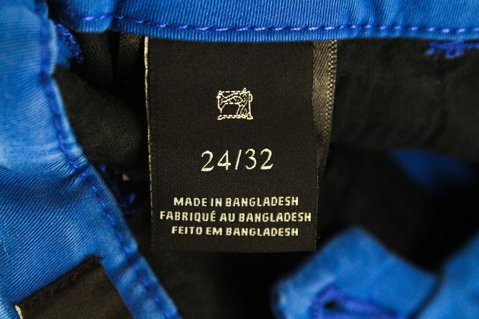 MAISON SCOTCH Women Trousers W24/L32 Blue Slim Fit Belted Cotton Stretch