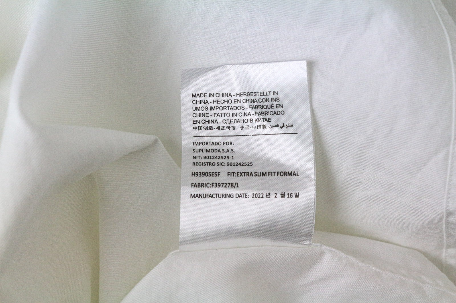 SUITSUPPLY vyriški oficialūs marškinėliai 42/16 1/2 Itin ploni balti medvilniniai ilgomis rankovėmis 