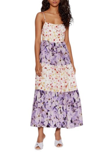 DESIGUAL Vest Estrella Women Dress S Floral Print Sleeveless Midi
