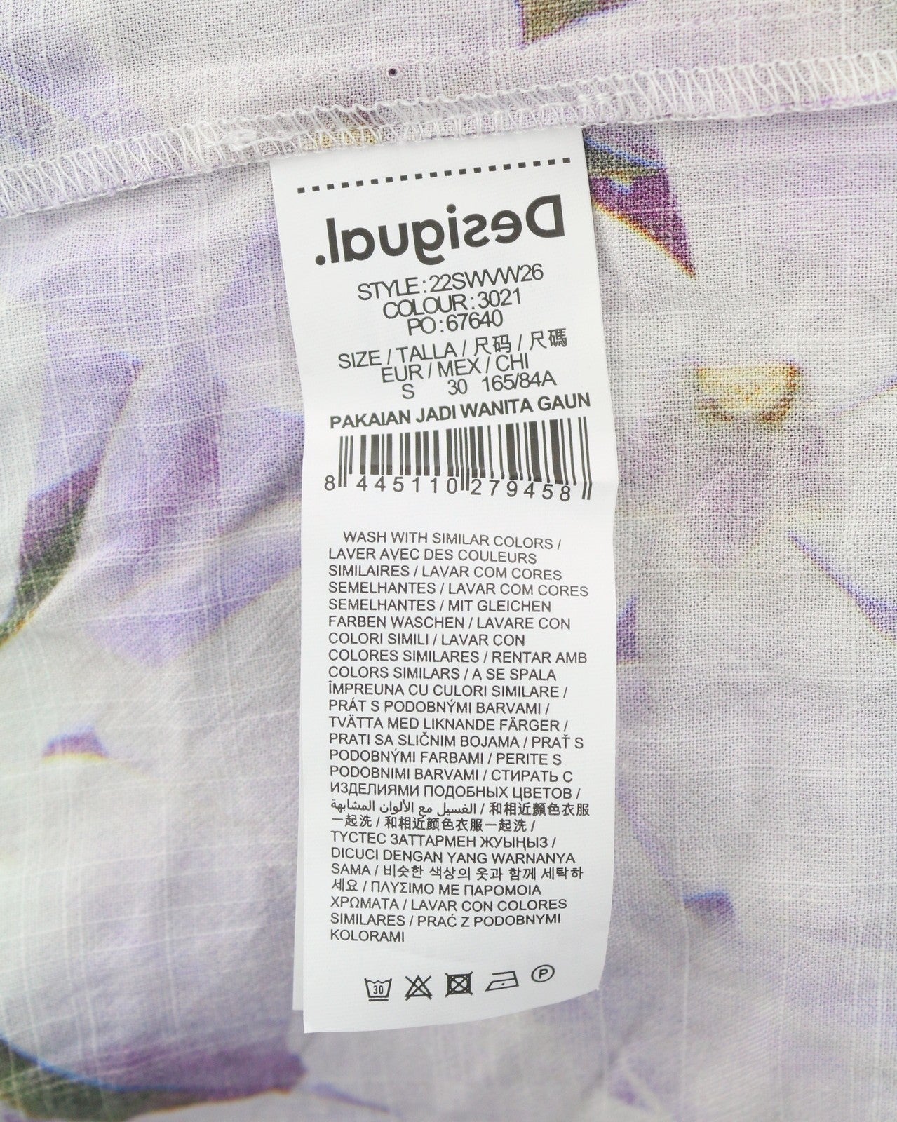 DESIGUAL Vest Estrella Women Dress S Floral Print Sleeveless Midi