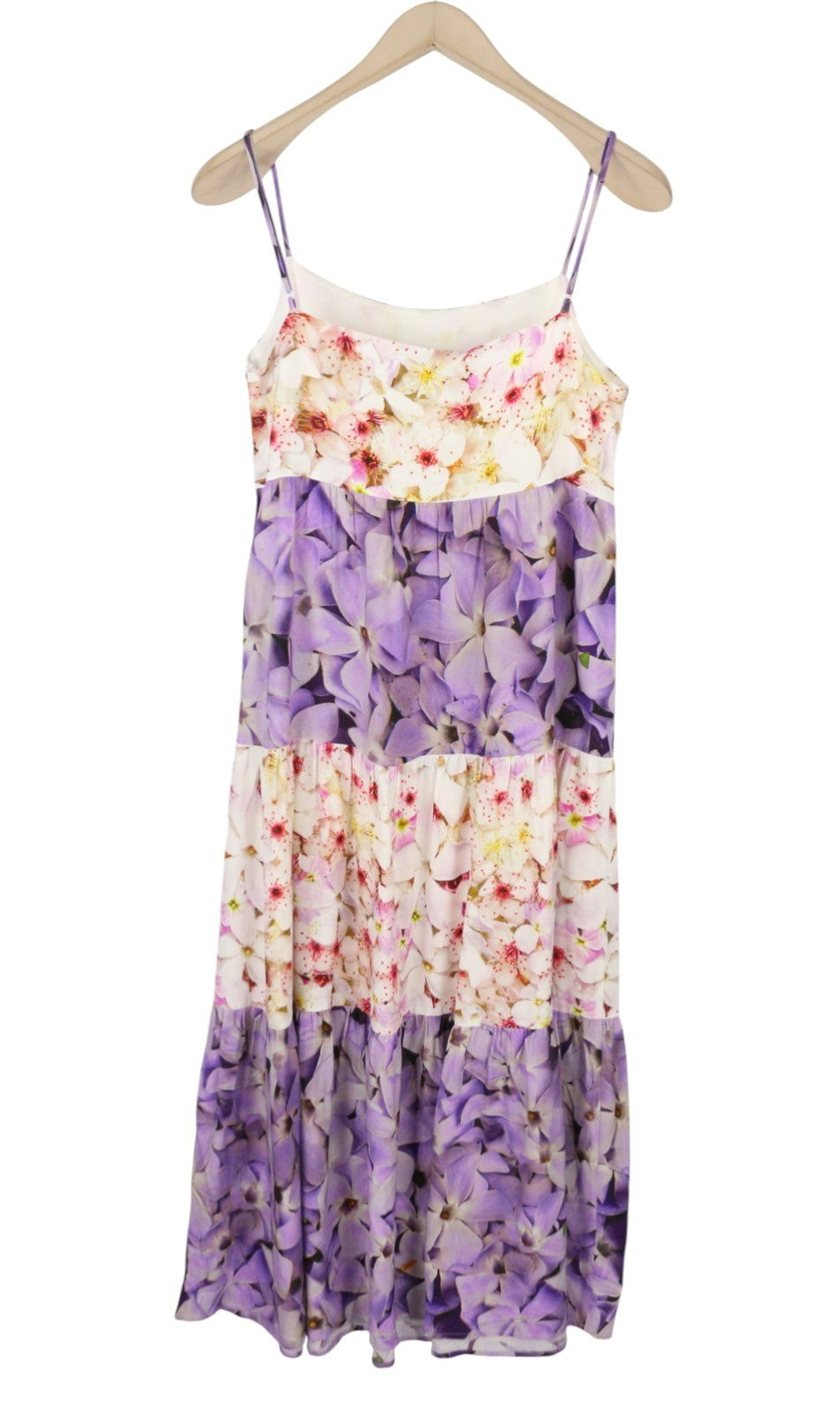 DESIGUAL Vest Estrella Women Dress M Floral Print Sleeveless Midi