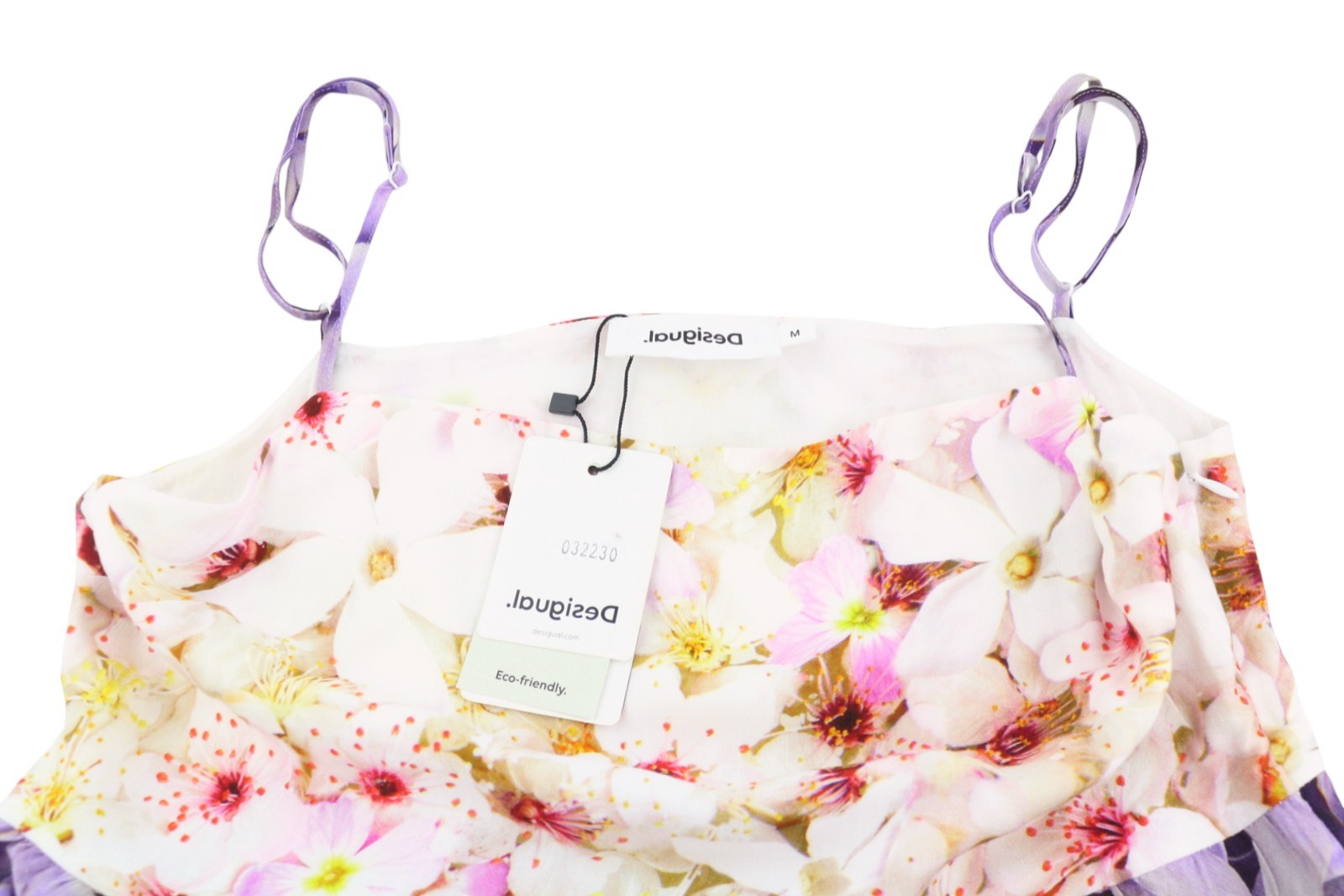 DESIGUAL Vest Estrella Women Dress M Floral Print Sleeveless Midi
