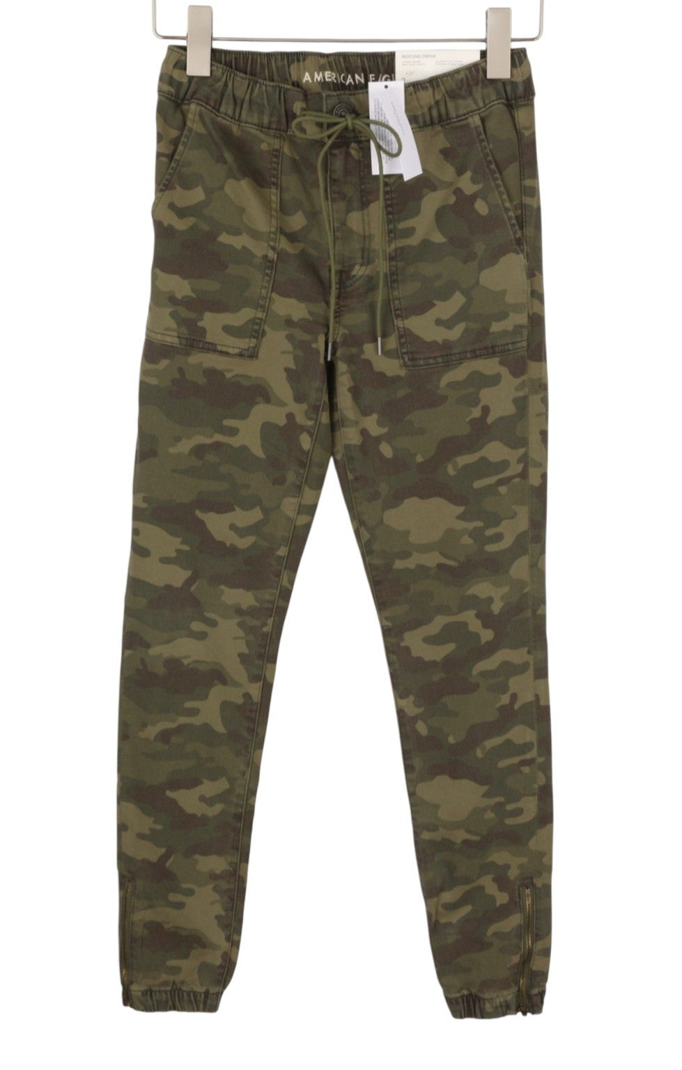 AMERICAN EAGLE OUTFITTERS Jegging Jogger Women Trousers W26 Green Camouflage
