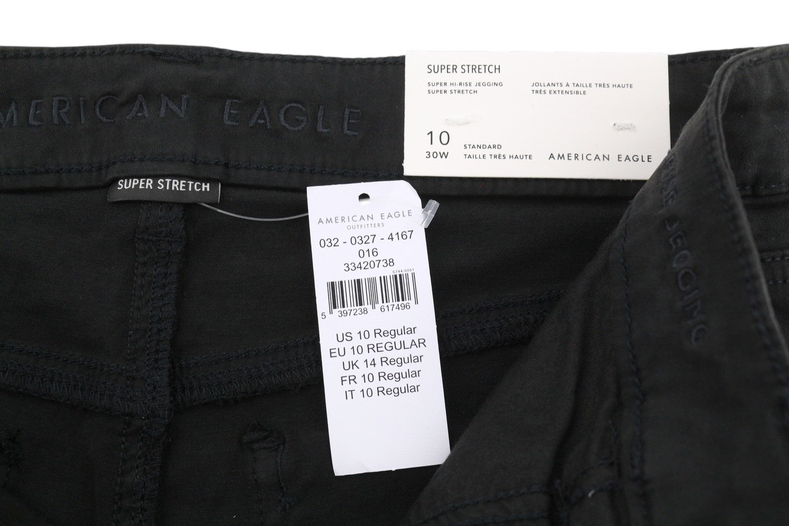 AMERICAN EAGLE OUTFITTERS Super Hi-Rise Jegging Women Trousers W30 Super Stretch