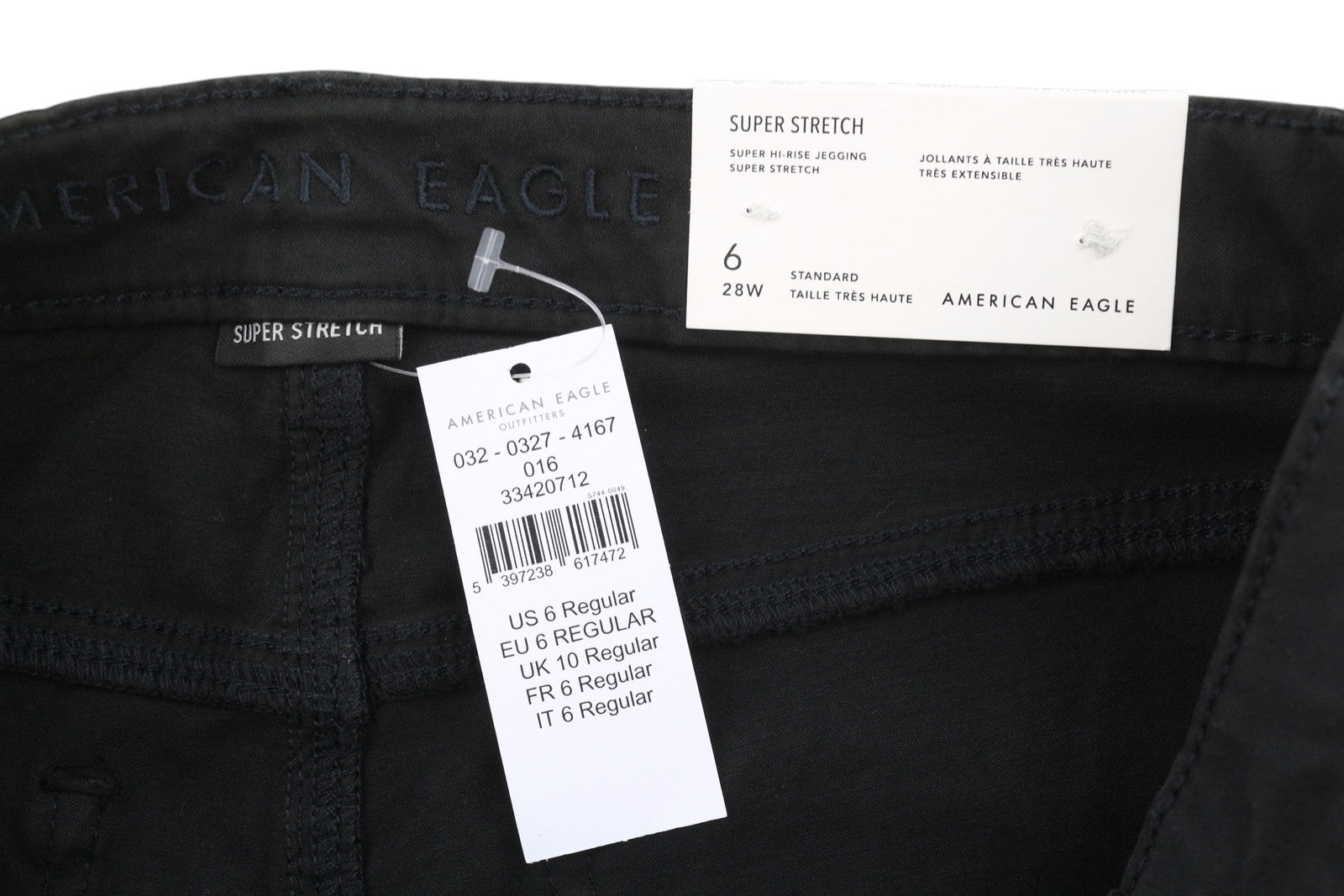 AMERICAN EAGLE OUTFITTERS Super Hi-Rise Jegging Women Trousers W28 Super Stretch
