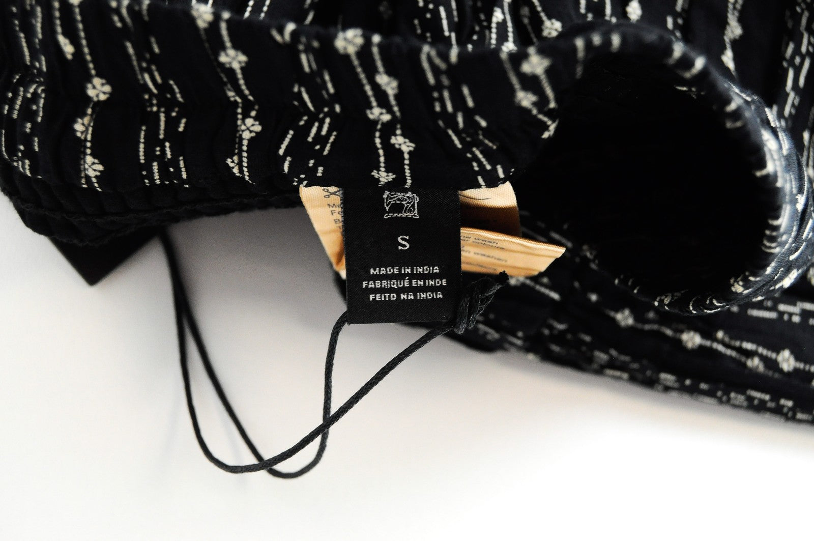 SCOTCH & SODA Ams Blauw Women Skirt S Black Pure Cotton Pattern Pleated Pull On