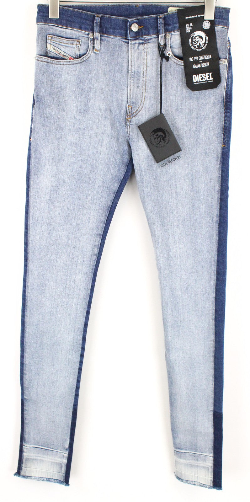 DIESEL D-Istort-SP 085AU Men Jeans W29/L32 Super Skinny Fit Blue Cotton Stretch