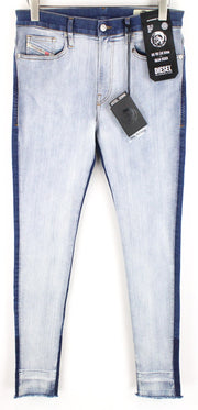 DIESEL D-Istort-SP 085AU Men Jeans W31/L32 Super Skinny Fit Blue Washed Stretch