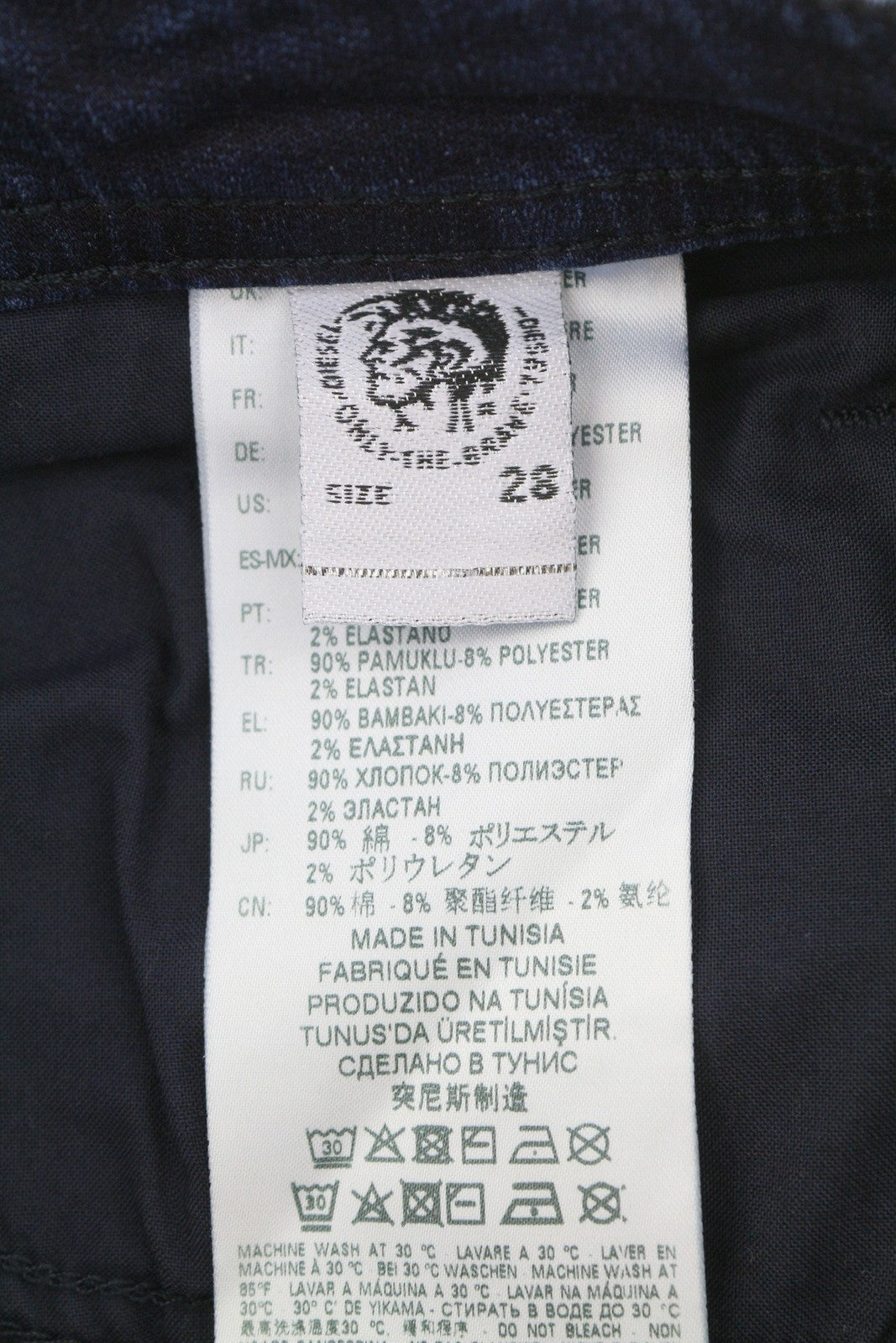 DIESEL Thommer CB-NE 069JF Men Jeans W28 Blue Jogg Sweat Faded Whiskers Distress