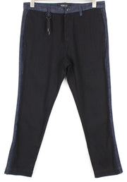 REPLAY Atelier Men Jeans W33/L30 Dark Blue Slim Pure Cotton Denim Casual