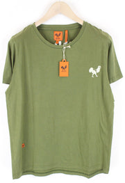 GOOD GENES Men T-Shirt M Green Pure Cotton Short Sleeved Round Neck Pull On