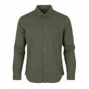 DESIGUAL Cam Marcos Men Shirt M Khaki Green Embroidered Button-Up Casual