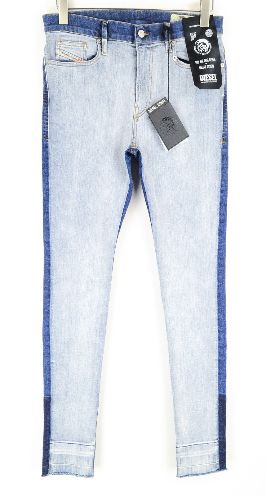 DIESEL D-Istort-SP 085AU Men Jeans W30/L32 Slim Skinny Light Blue Cotton Stretch
