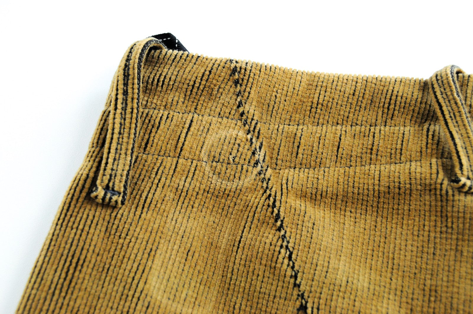 REPLAY Men Trousers W31/L30 Brown Cotton Stretch Corduroy Regular Fit Buttoned