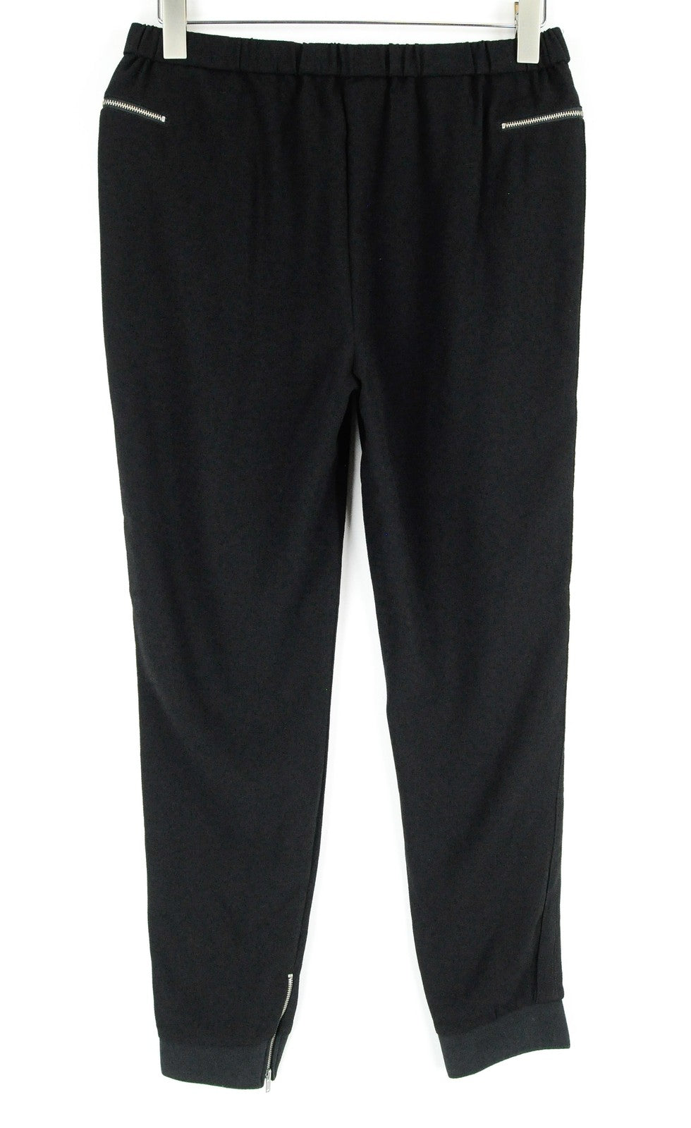 MAISON SCOTCH Women Trousers M Black Stretch Pull On Waistband Zip Pocket