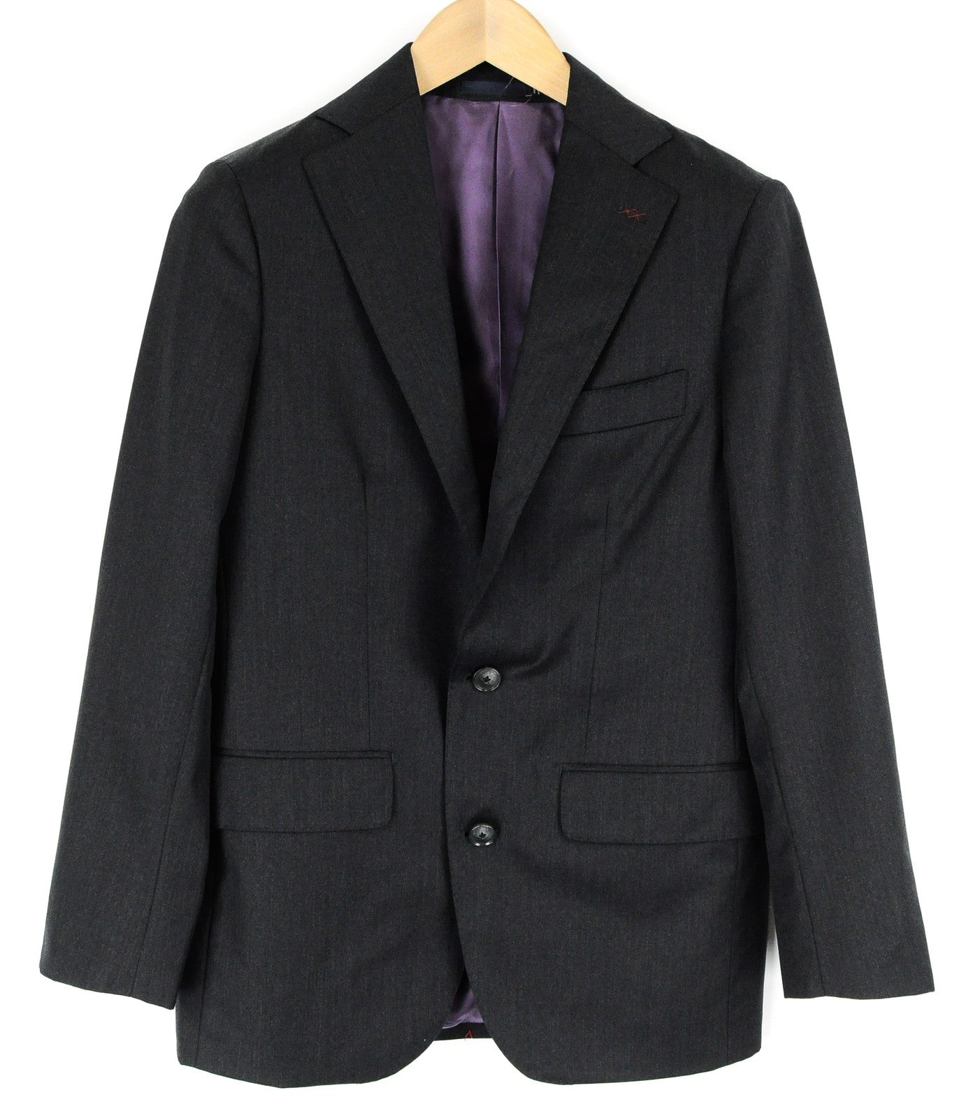 SUITSUPPLY Lazio Men Suit UK34 Classic Pure Wool Super 150's Grey 2 Piece
