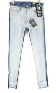 DIESEL D-Istort-SP 085AU Men Jeans W30/L32 Super Skinny Blue Cotton Stretch