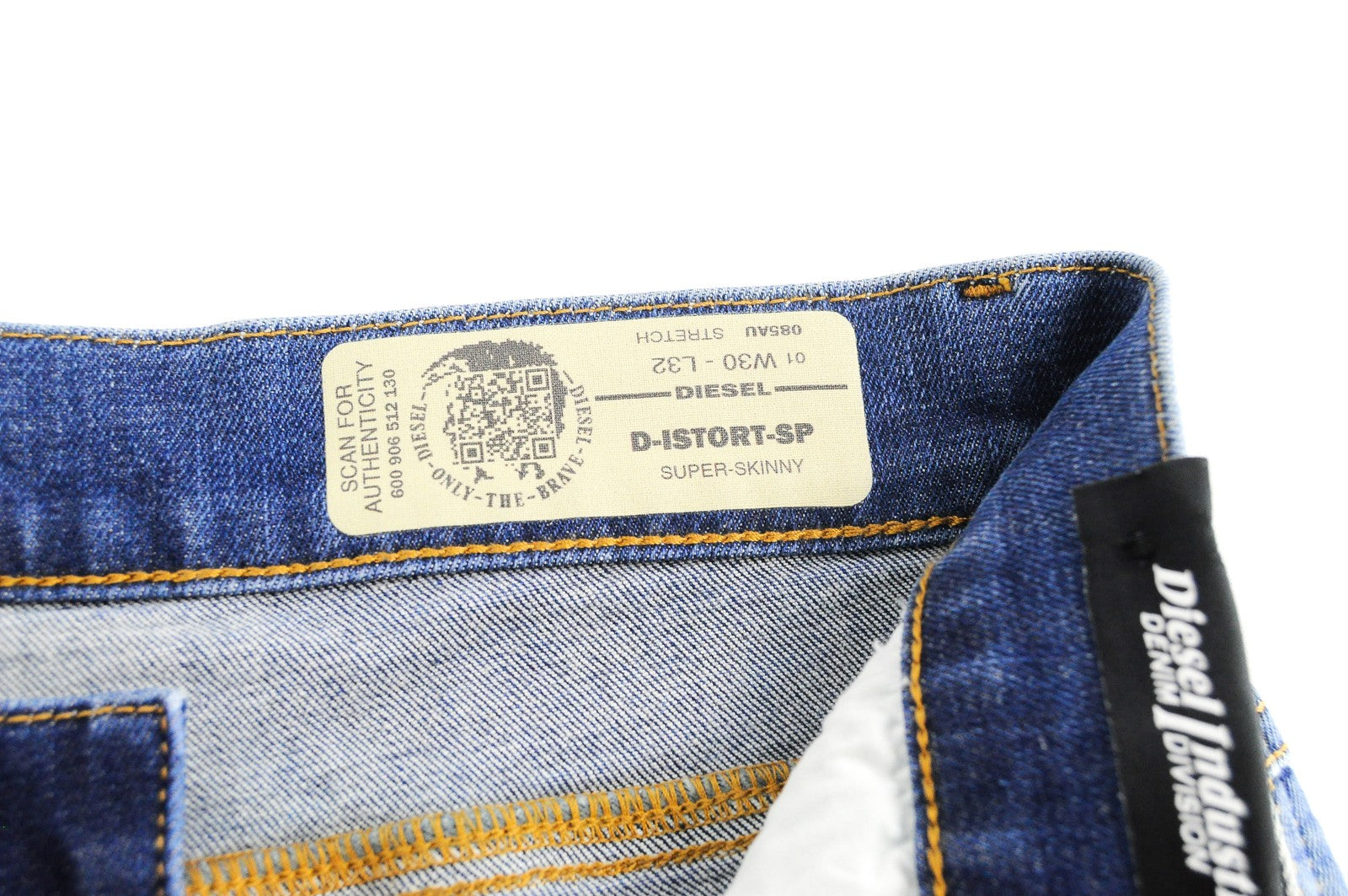 DIESEL D-Istort-SP 085AU Men Jeans W30/L32 Super Skinny Blue Cotton Stretch