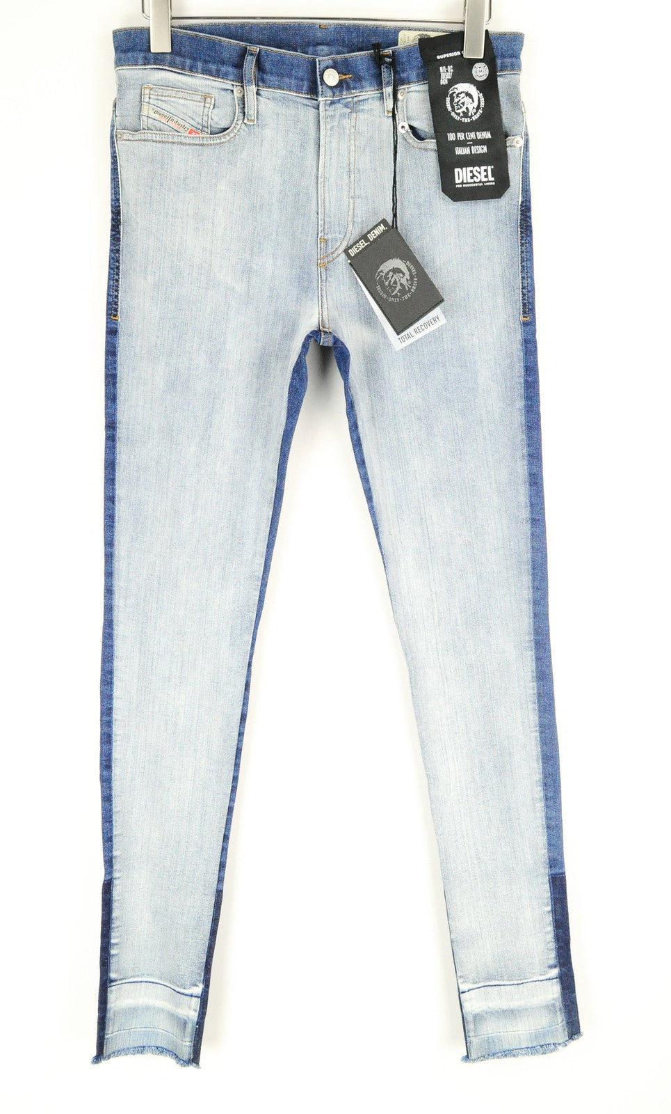 DIESEL D-Istort-SP 085AU Men Jeans W31/L32 Super Skinny Blue Washed Stretch