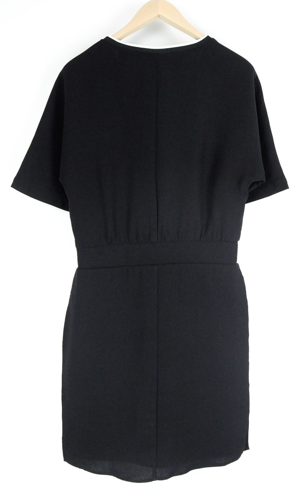 MAISON SCOTCH Women Dress XS Black Short Sleeved Layred V-Neck Casual