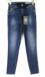DIESEL Babhila-High 083AE Women Jeans W24/L32 Slim Skinny High Waisted Zip-Fly